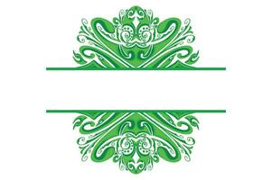 groen ornament kader grens vector ontwerp voor decoratie