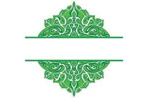 groen ornament kader grens vector ontwerp voor decoratie