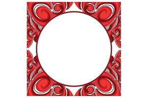 rood orament kader grens vector voor decoratie ontwerp