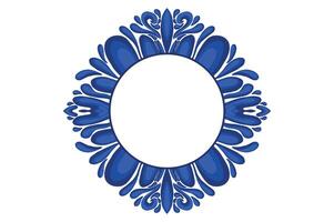 blauw ornament kader grens vector ontwerp voor decoratief element