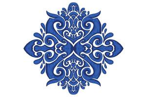 blauw ornament kader grens vector ontwerp voor decoratief element