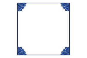 blauw ornament kader grens vector ontwerp voor decoratief element