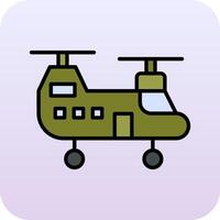 leger helikopter vector icoon