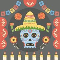 dag van de dode Mexicaanse viering vector