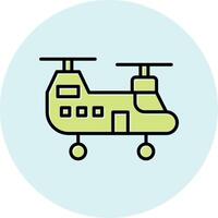 leger helikopter vector icoon