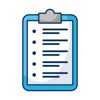 checklist klembord document geïsoleerd pictogram vector