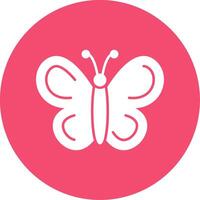 vlinder glyph cirkel icoon vector