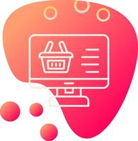 boodschappen doen online vector icoon