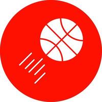 basketbal glyph cirkel icoon vector