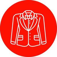 blazer lineair cirkel veelkleurig ontwerp icoon vector