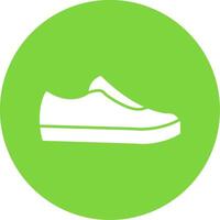 schoenen glyph cirkel icoon vector