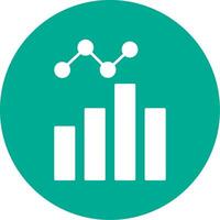 gegevens analyse glyph cirkel icoon vector