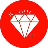 diamant glyph cirkel icoon vector