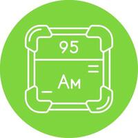 americium lineair cirkel veelkleurig ontwerp icoon vector