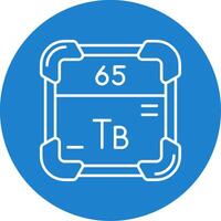 terbium lineair cirkel veelkleurig ontwerp icoon vector