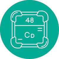 cadmium lineair cirkel veelkleurig ontwerp icoon vector