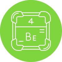 beryllium lineair cirkel veelkleurig ontwerp icoon vector