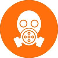 gas- masker glyph cirkel icoon vector