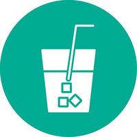 drinken glyph cirkel icoon vector