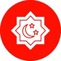Islamitisch ster glyph cirkel icoon vector