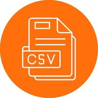 csv lineair cirkel veelkleurig ontwerp icoon vector