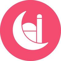 Ramadan glyph cirkel icoon vector