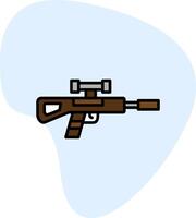 sniper rifle vector icon