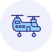 leger helikopter vector icoon