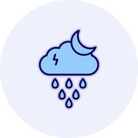 nacht regen vector icon