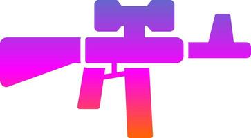 aanval geweer- glyph helling icoon vector