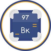 berkelium vlak cirkel uni icoon vector