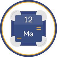 magnesium vlak cirkel uni icoon vector