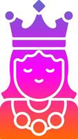 prinses glyph helling icoon vector