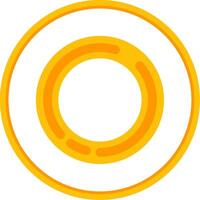 cirkel vlak cirkel uni icoon vector