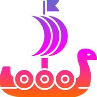 viking schip glyph helling icoon vector