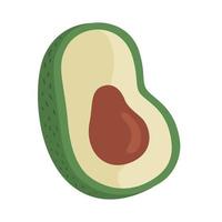 verse avocado helft vector