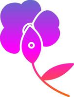 orchidee glyph helling icoon vector