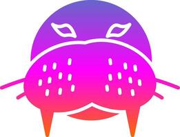 walrus glyph helling icoon vector