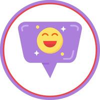 emoji vlak cirkel uni icoon vector