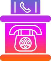 telefoon stand glyph helling icoon vector