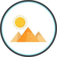 piramides vlak cirkel uni icoon vector