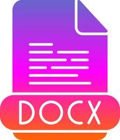 docx glyph helling icoon vector