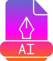 ai glyph helling icoon vector