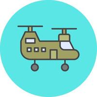 leger helikopter vector icoon