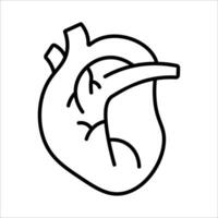 menselijk hart icoon vector illustratie symbool