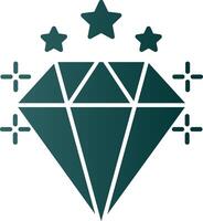 diamant glyph helling icoon vector