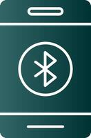 Bluetooth glyph helling icoon vector