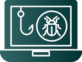 phishing glyph helling icoon vector