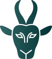 gazelle glyph helling icoon vector