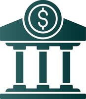 bank glyph helling icoon vector